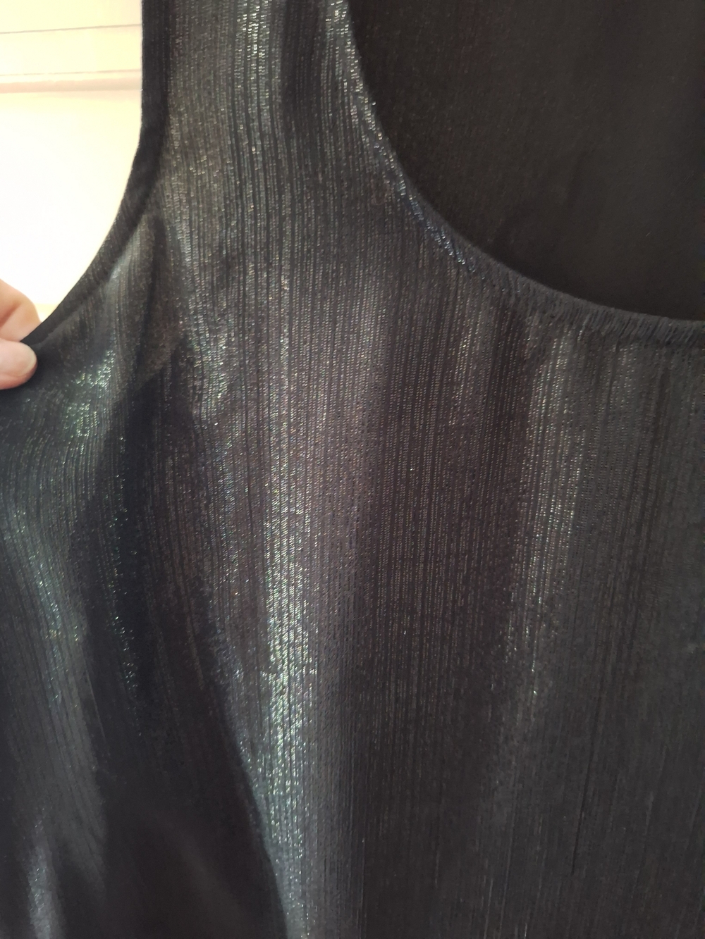 Apt. 9 Black Shimmer Layered Scoop Neck Tank - Picture 3 of 5